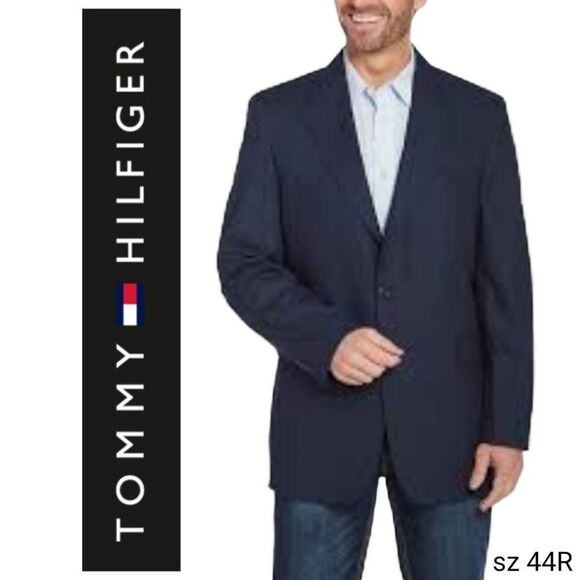 Tommy Hilfiger Other - Tommy Hilfiger Dark Blue Wool 3 Button Sport Coat Blazer Jacket